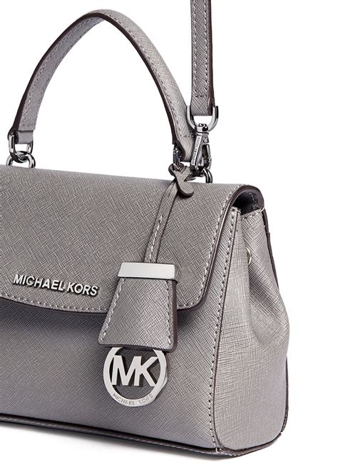 michael kors grey saffiano bag